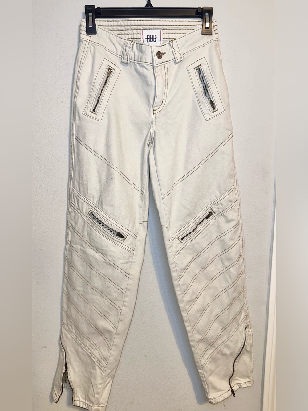 BDG Urban Outfitters Off White High-Rise Straight Jeans